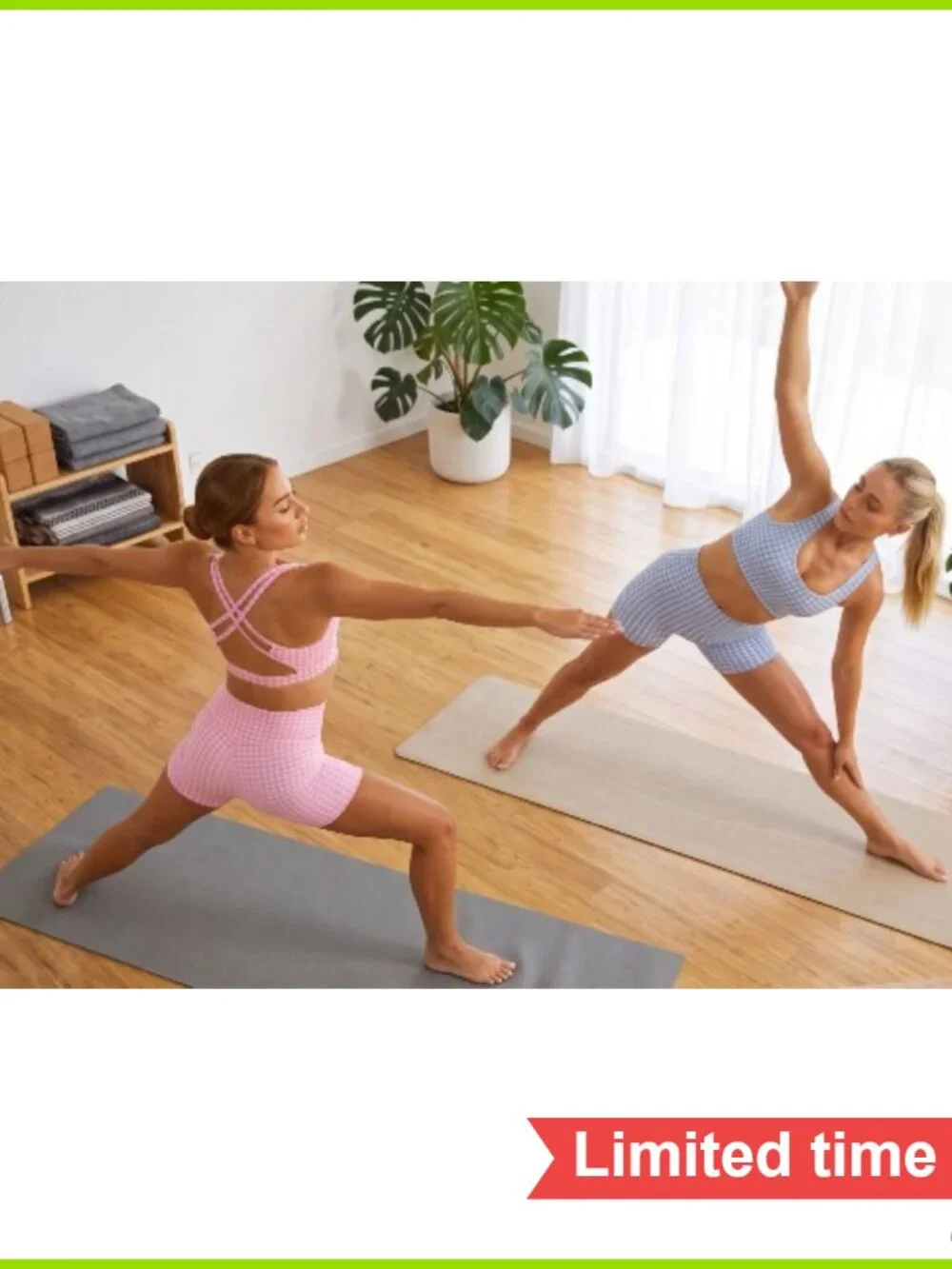 Women 2 Piece Athletic Set Cross Back Yoga Shorts Sleeveless
